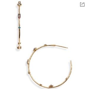 Gorjana gold gemstone hoops
